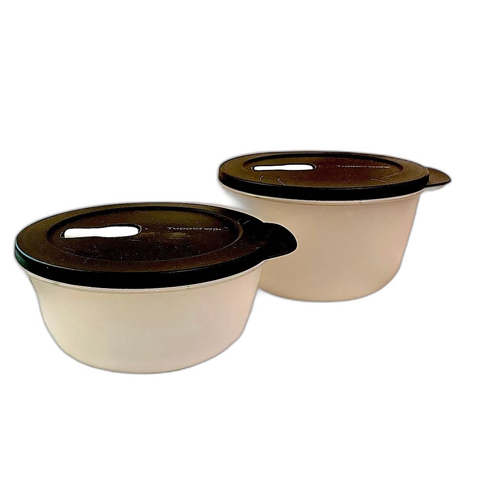 🌟 Tupperware Crystalwave Plus Medium 2 Bowl Set with Lids